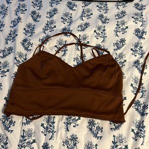 Brand new dark brown blouse